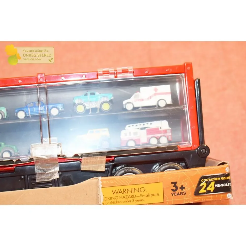DRIVEN by Battat Pocket Carrier Truck with 10 Pocket Size Cars